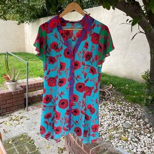 Alice + Olivia Poppy Garden Bluebird Dress